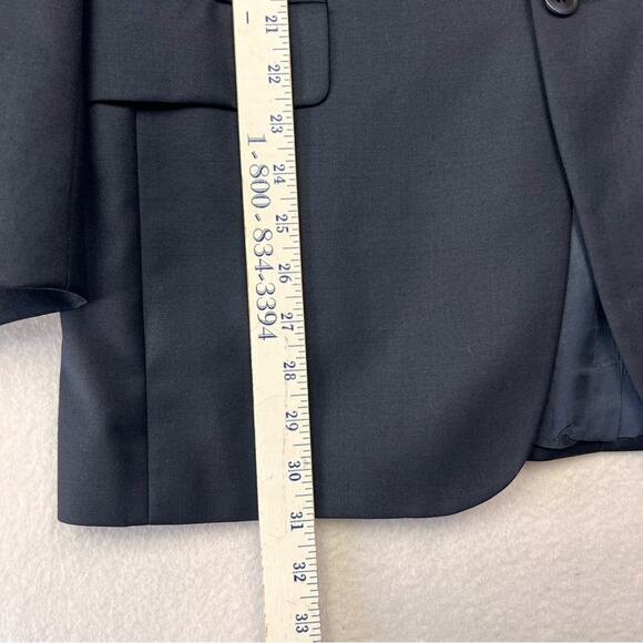 Paul Dione Blazer Mens 40R Black Wool Cashmere Blend Notch Lapel Career - Picture 8 of 9